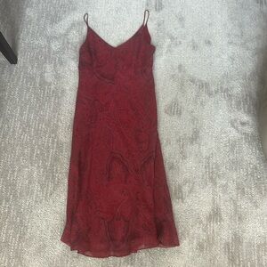 Ann Taylor red Midi strappy dress